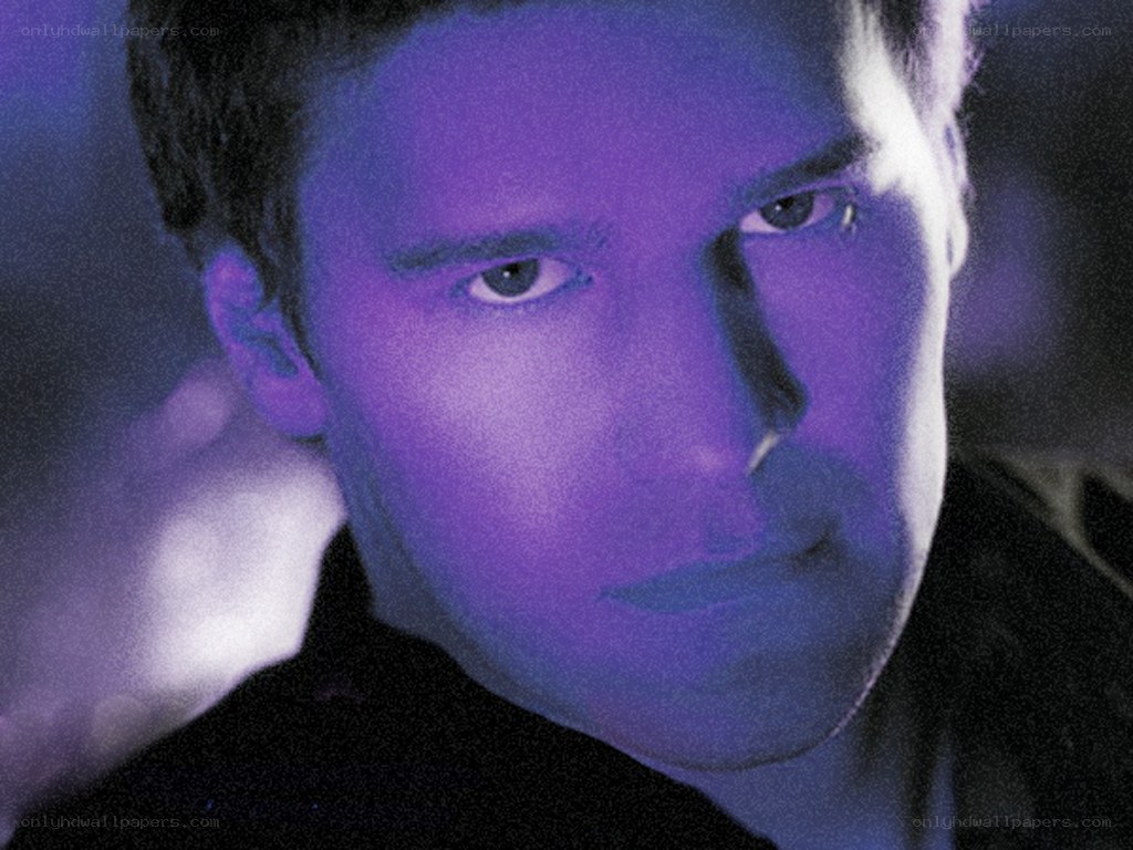 man in purple lighting