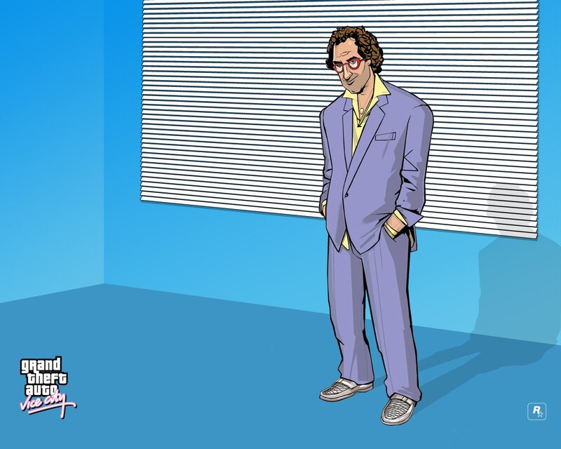 Man in Purple Suit — Blue, Calm