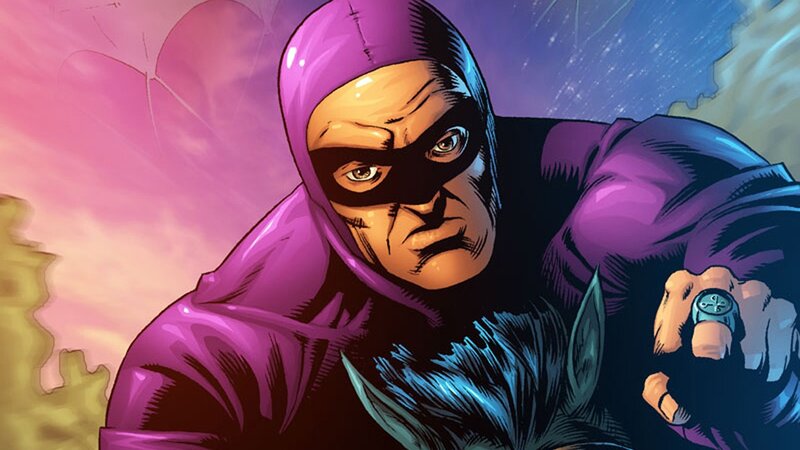 Man in Purple Suit — Dramatic, Comic, Mask