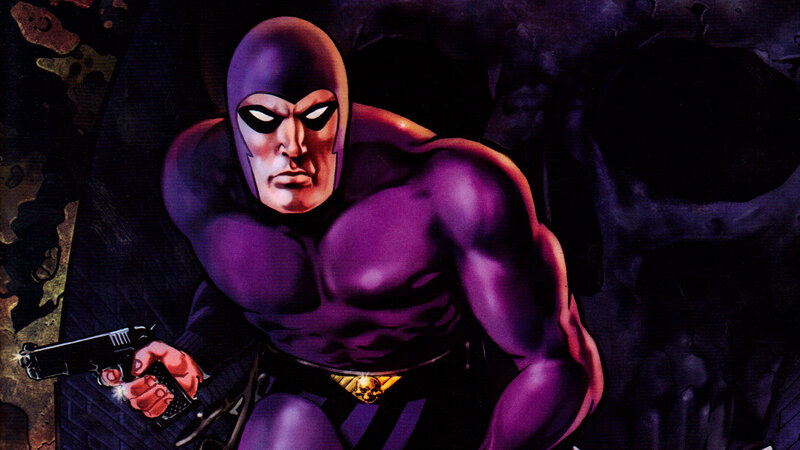 Man in Purple Suit — Dramatic, Night