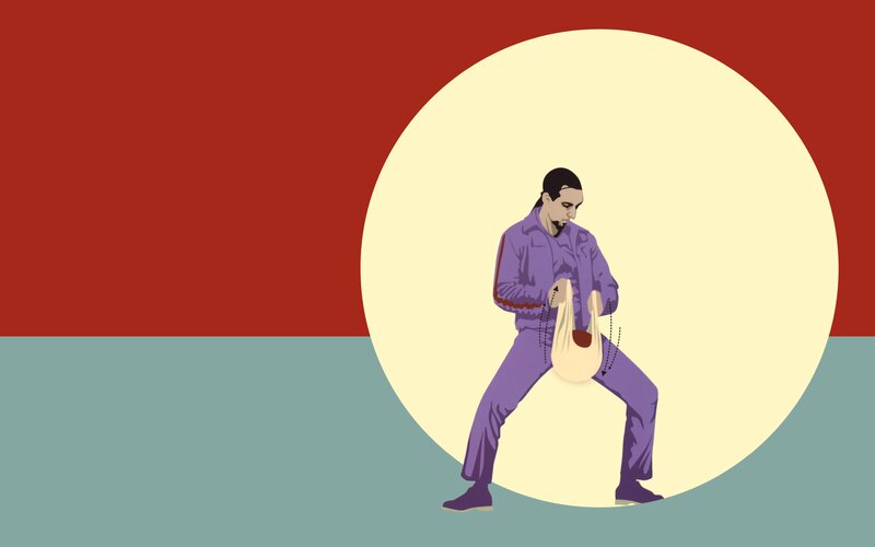 Man in Purple Suit — Red