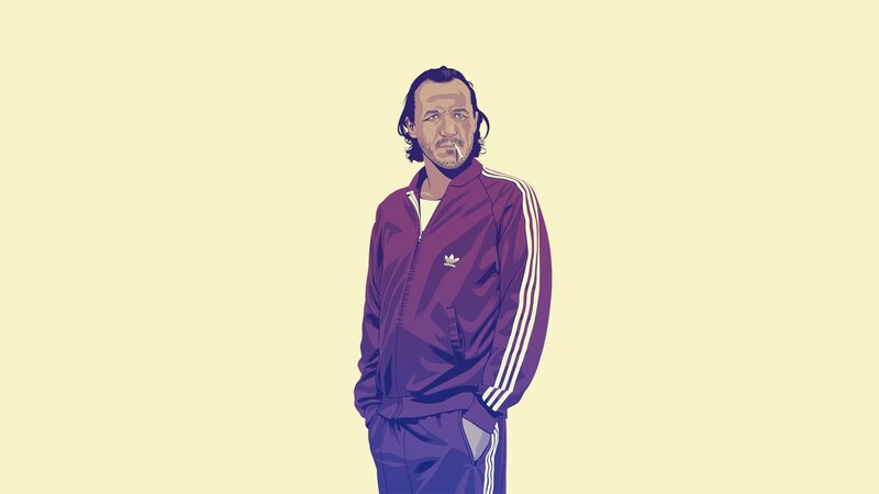 Man in Purple Tracksuit — Neutral, Illustration