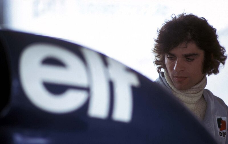 Man in Racing Suit — Blue, Focused