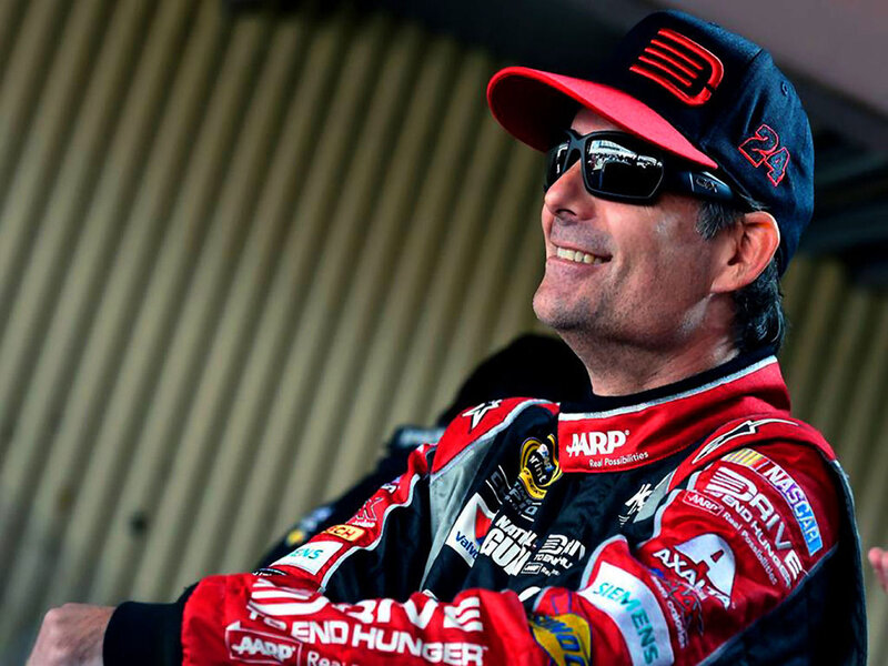 Man in Racing Suit — Red, Confident