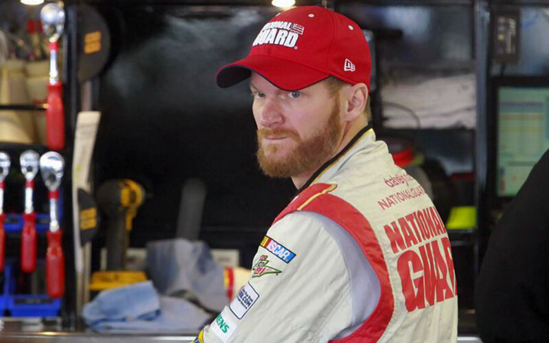 Man in Racing Suit — Red, Focused