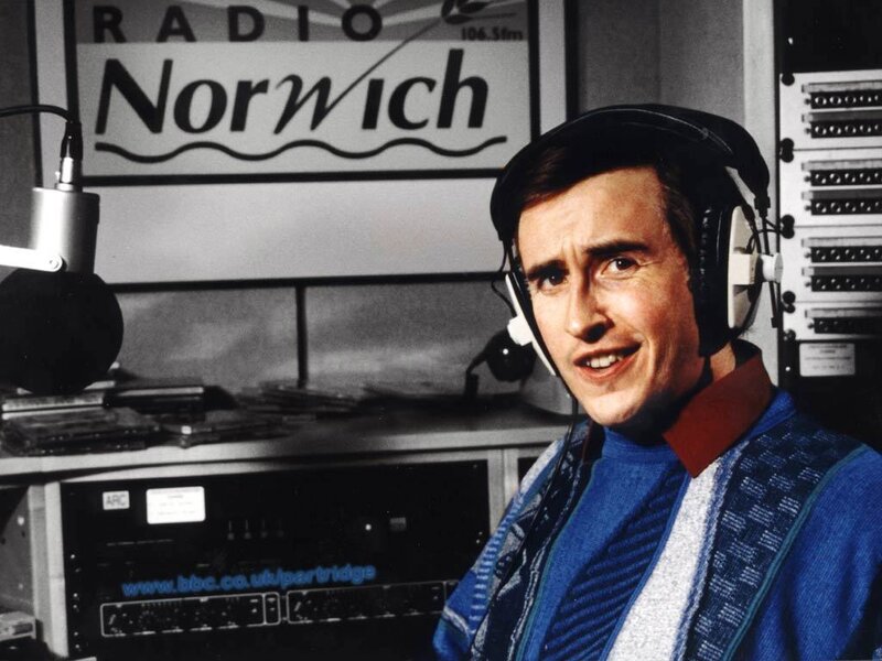 Man in Radio Studio — Blue