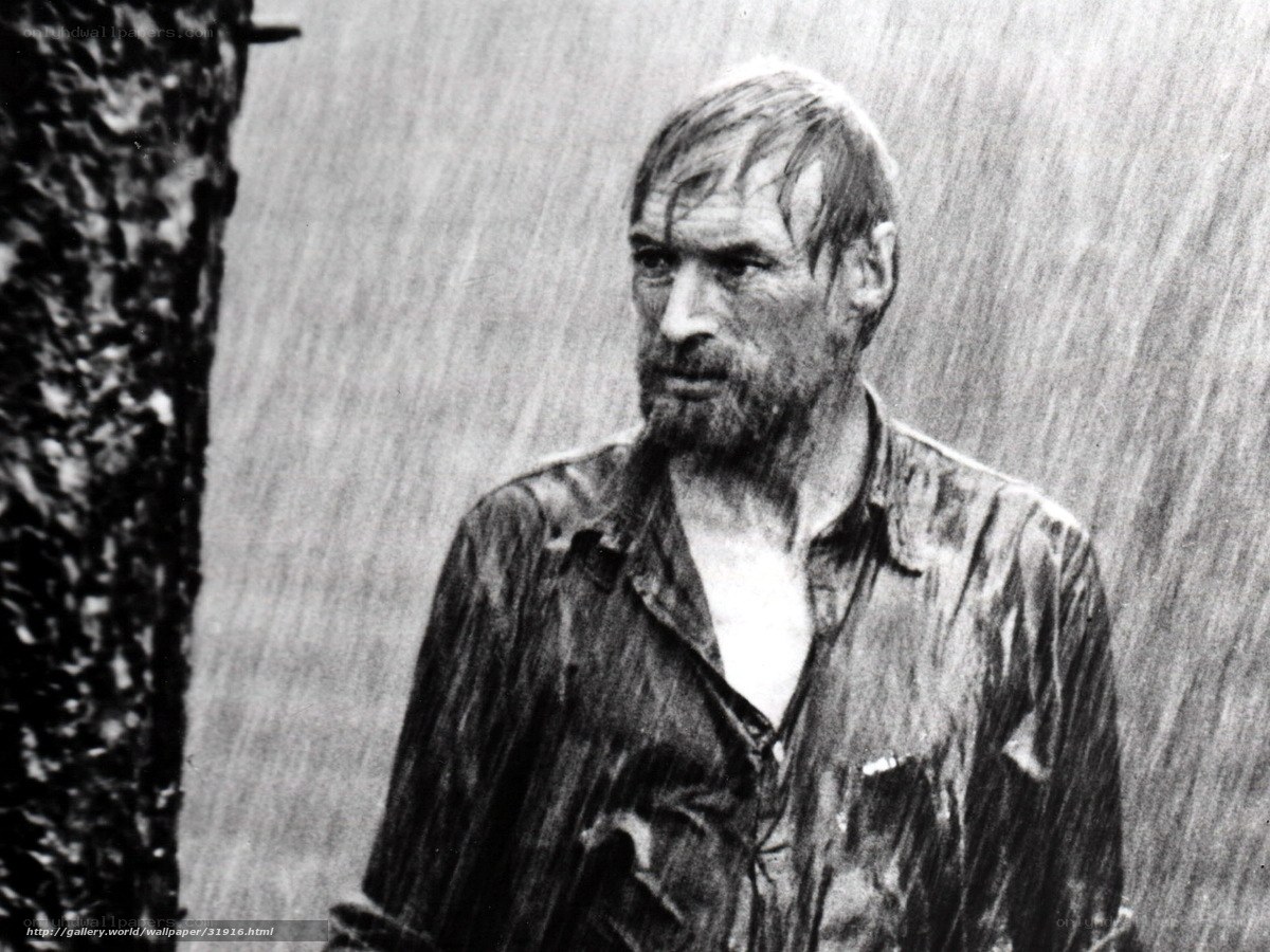 man in rainstorm