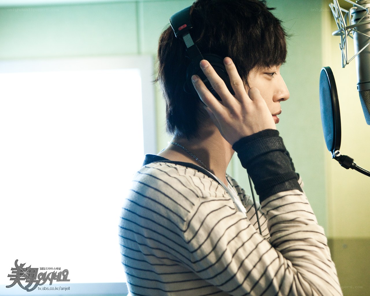man in recording studio