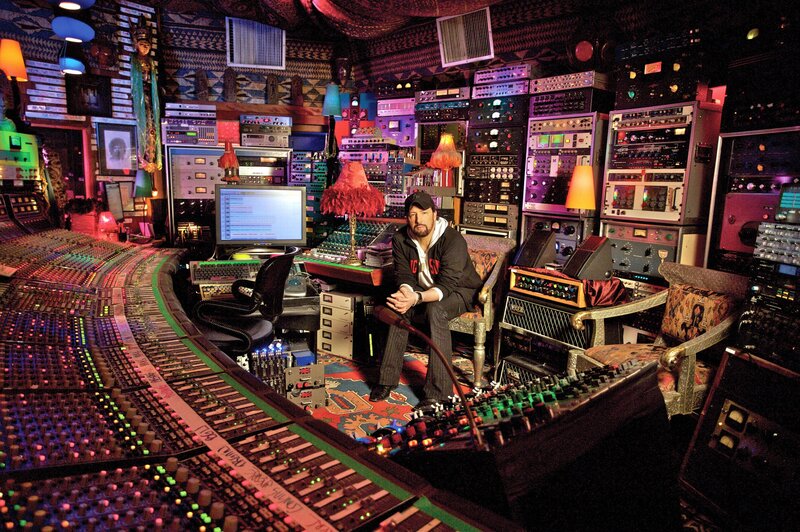 Man in Recording Studio — Black, Dramatic