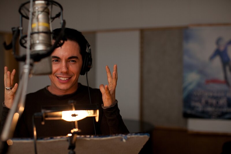 Man in Recording Studio — Black, Focused, Photograph