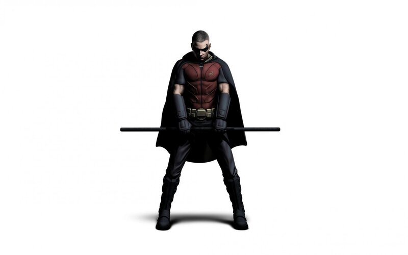Man in Red and Black Suit