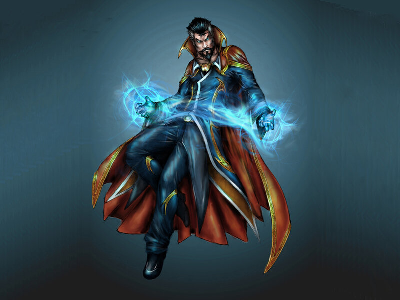 Man in Red and Blue Cloak