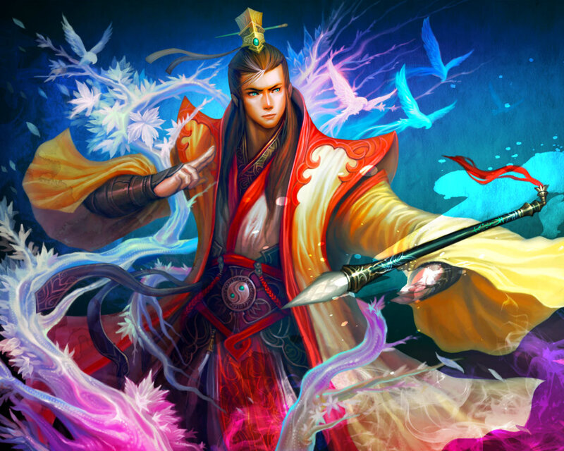 Man in Red and Yellow Robes