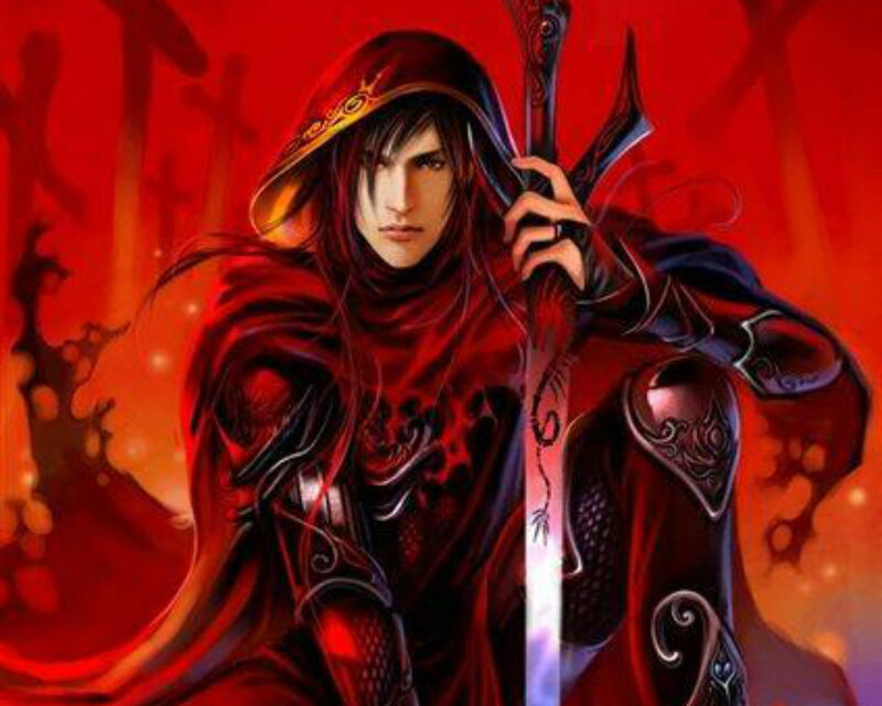 Man in Red Cloak — Dramatic, Digital Art