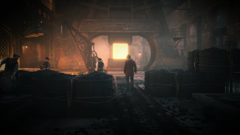 Man in Red Coat — Black, Dark, Industrial