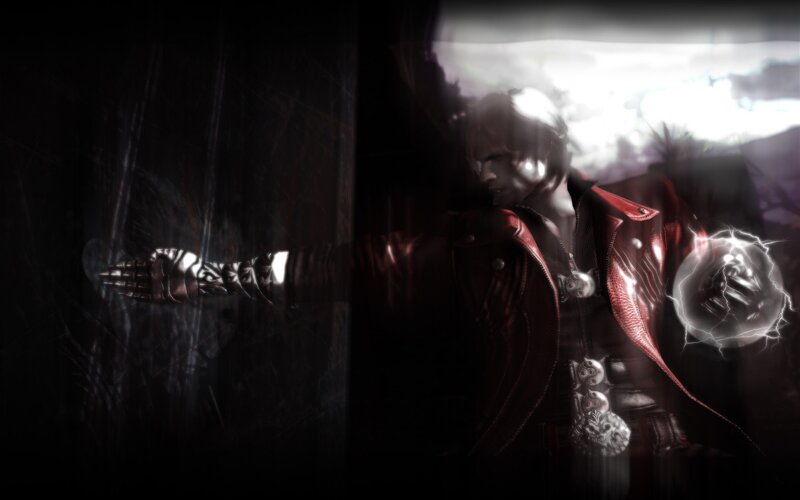 Man in Red Coat — Black, Dramatic, Digital Art