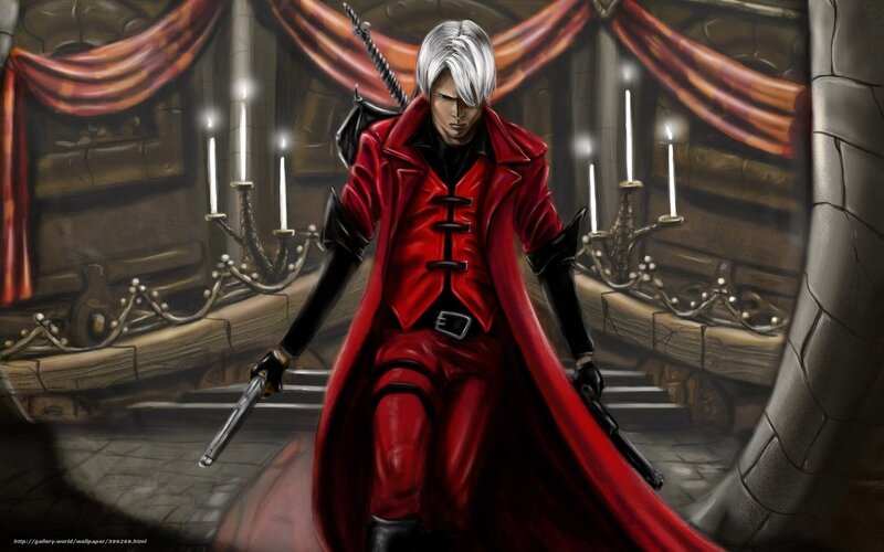 Man in Red Coat — Dramatic, Night, Digital Art, Swords
