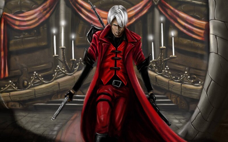 Man in Red Coat — Dramatic, Night, Digital Art