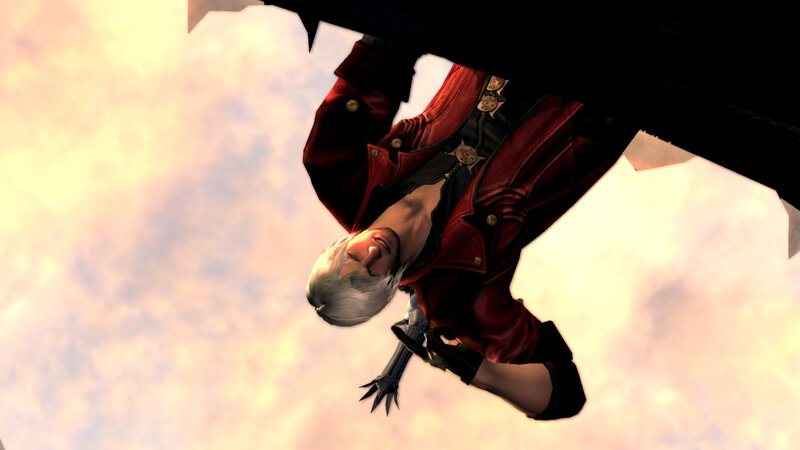 Man in Red Coat Falling