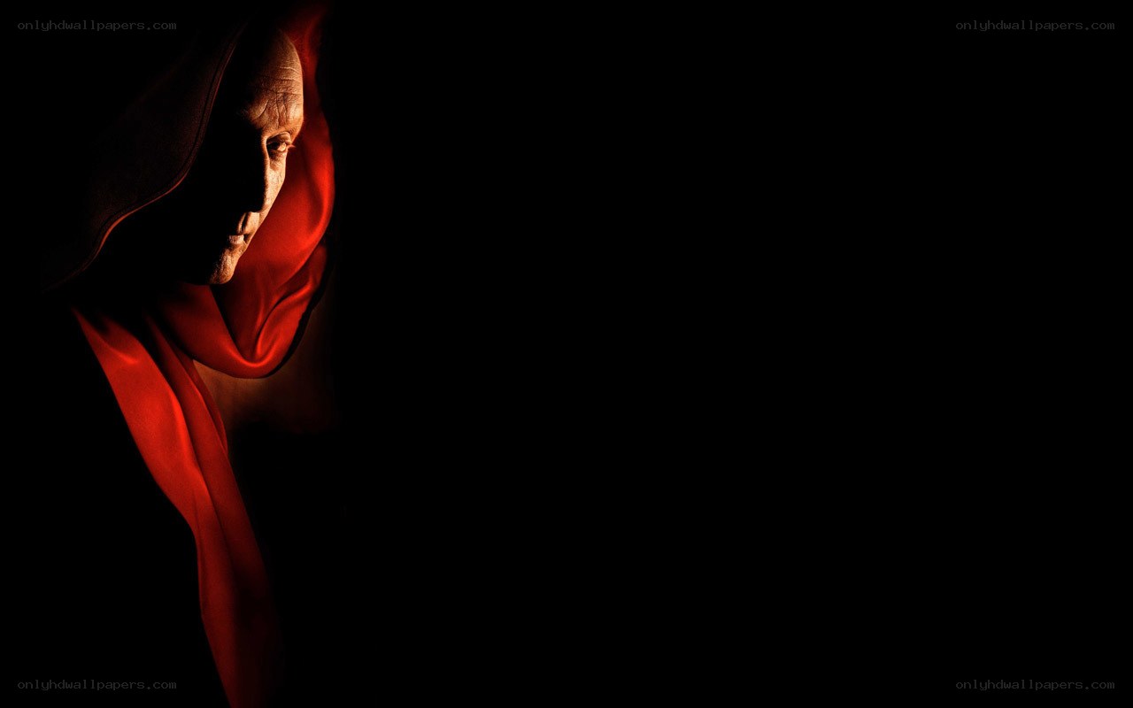 man in red hood