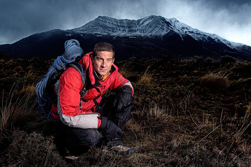 Man in Red Jacket — Dramatic, Photograph, Mountain