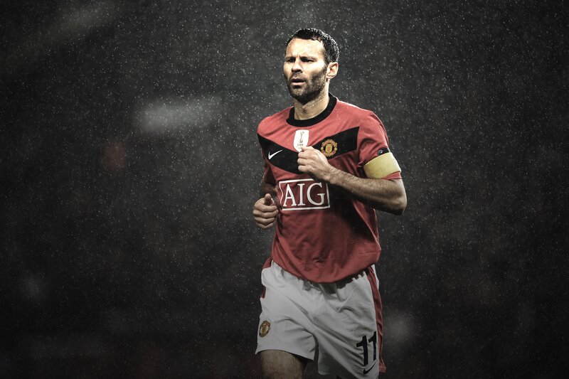 Man in Red Jersey — Dramatic, Night, Photograph