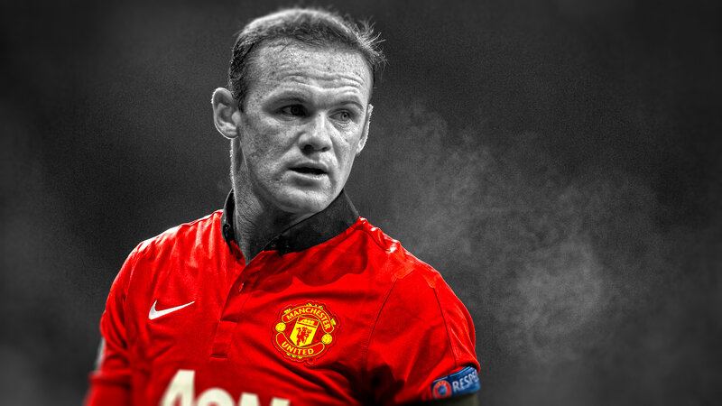 Man in Red Jersey — Dramatic, Photograph, Logo