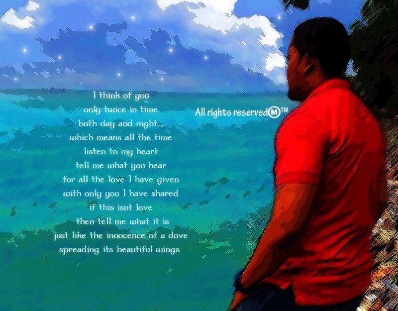 Man in Red Shirt — Blue, Contemplative