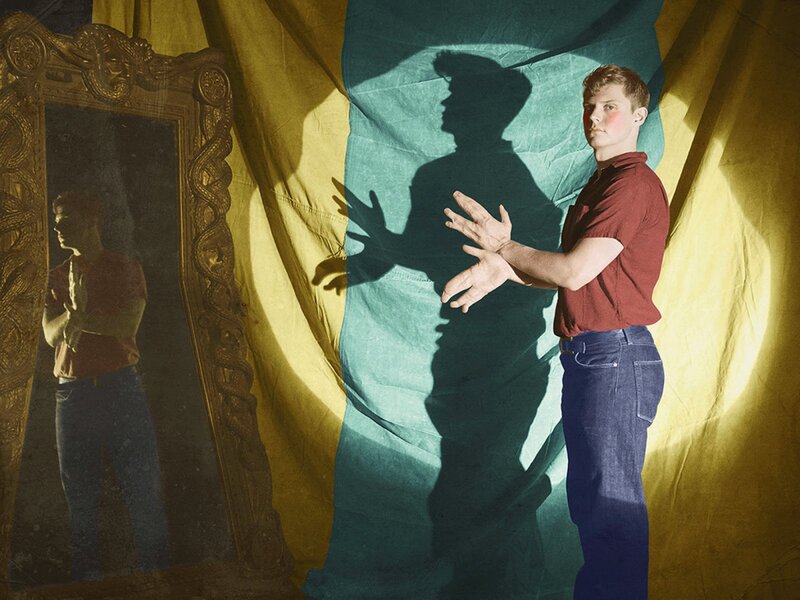 Man in Red Shirt — Yellow, Dramatic