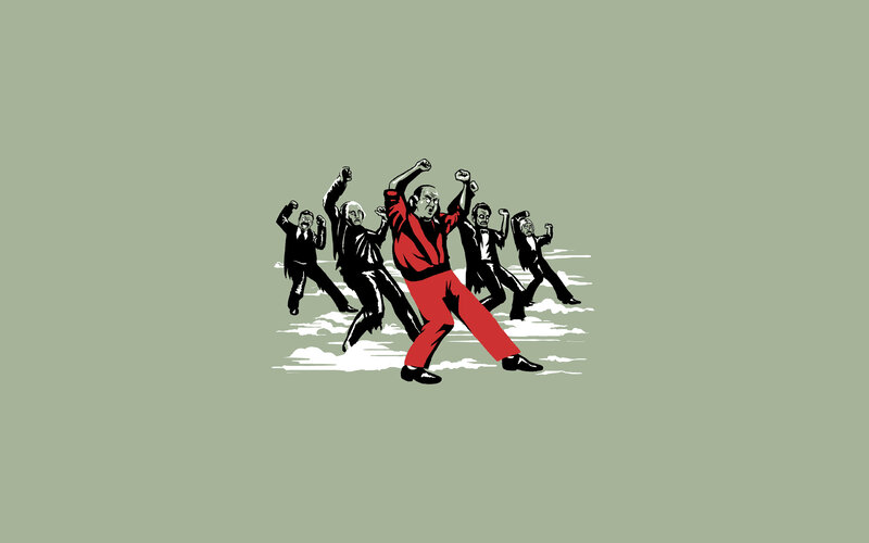 Man in Red Suit Dancing