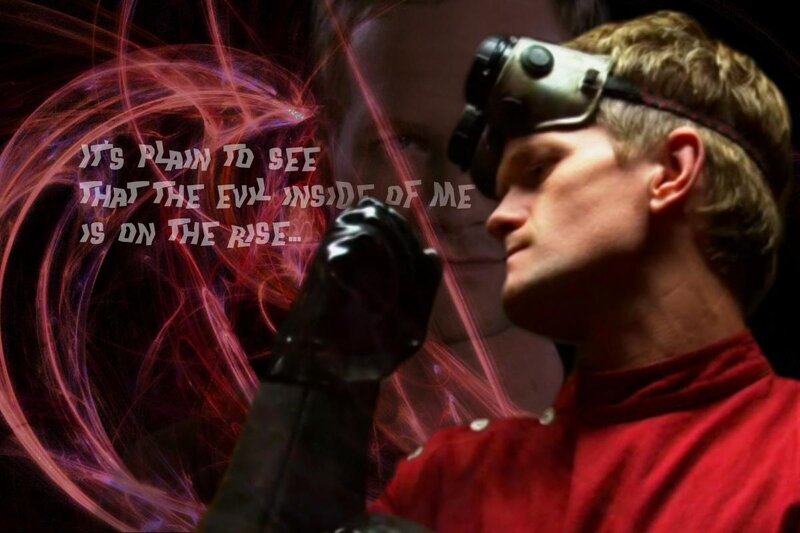 Man in Red Suit — Dramatic, Photograph, Goggles