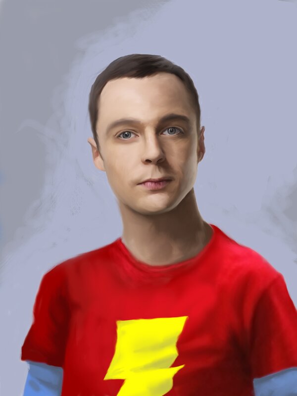 man in red t-shirt