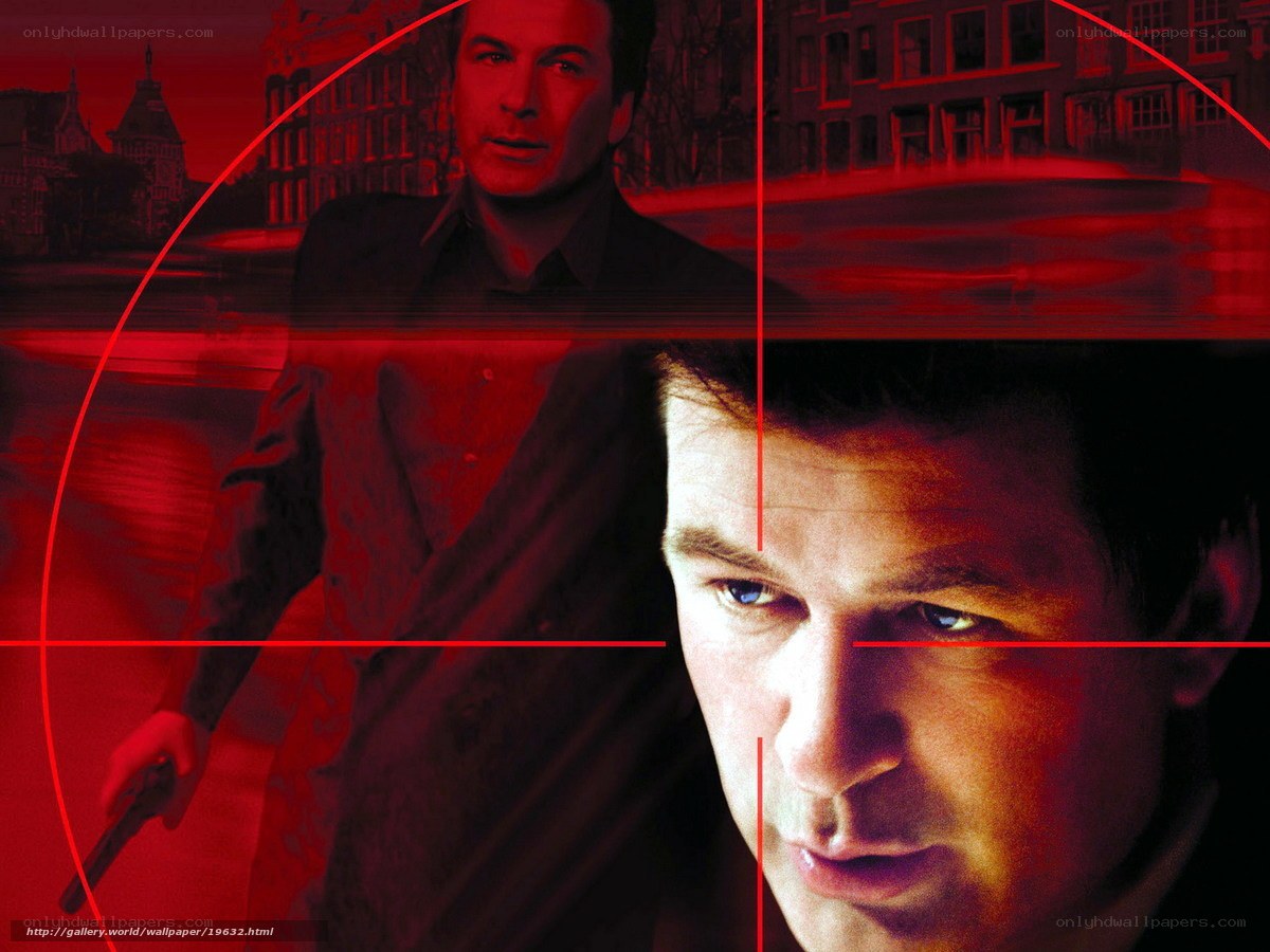 Man in red target overlay