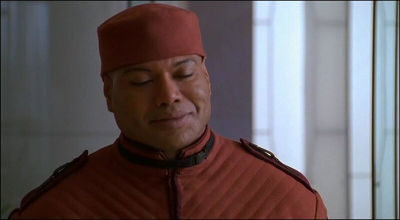 man in red uniform
