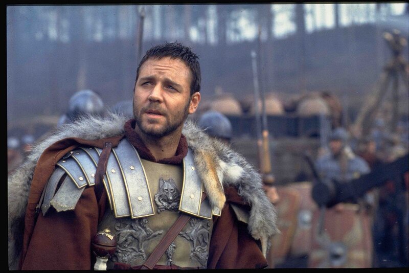 Man in Roman Armor — Brown, Dramatic, Photograph, Fur