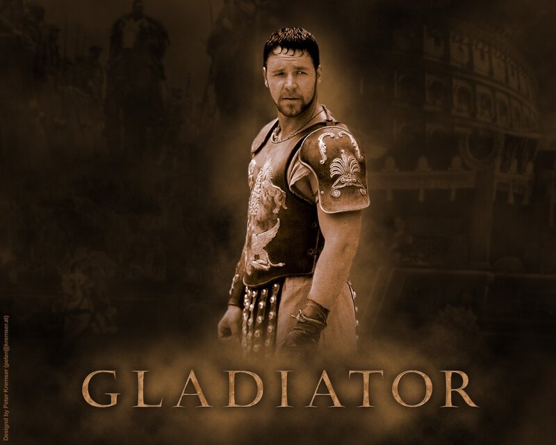 Man in Roman Armor — Brown, Dramatic, Photograph
