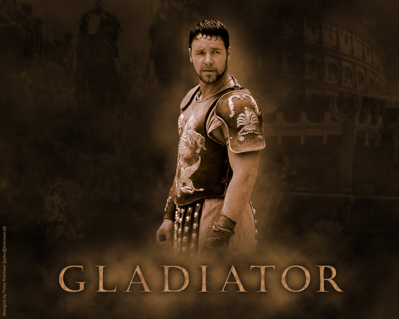 Man in Roman Armor — Brown, Dramatic