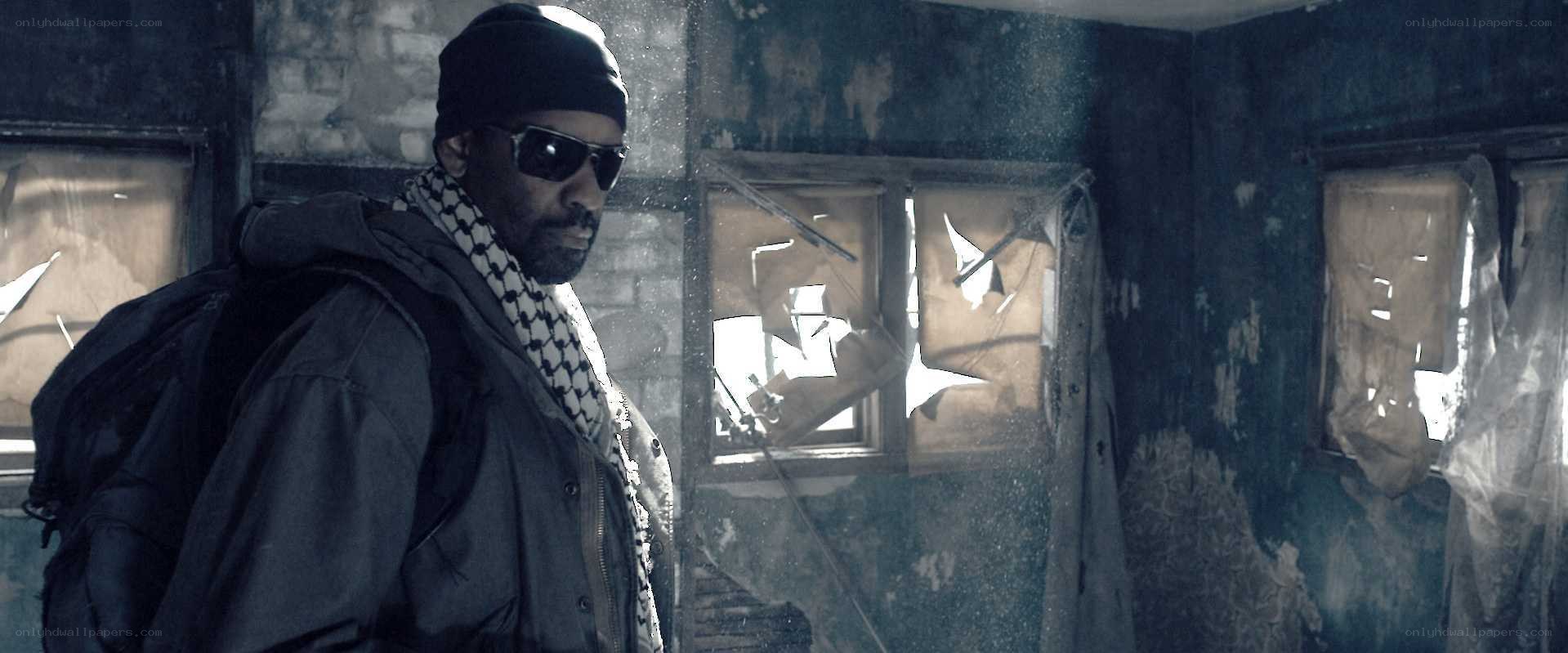 man in ruined building
