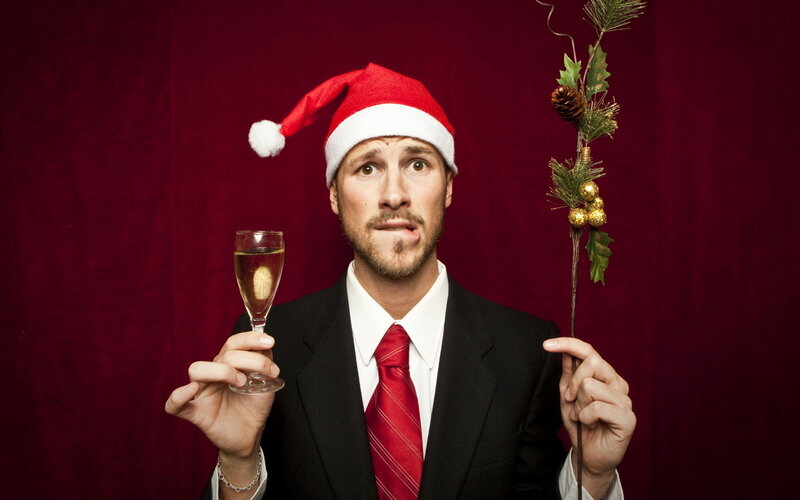 Man in Santa Hat