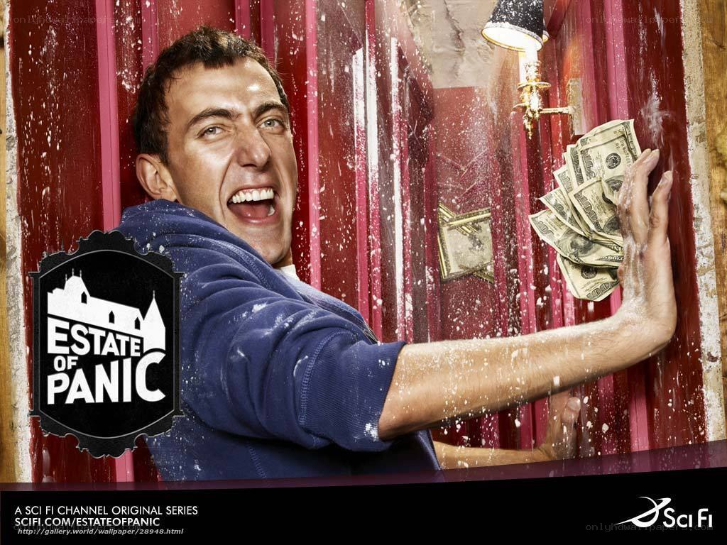 Man in shower with money