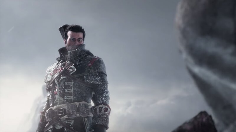 Man in Snowy Armor