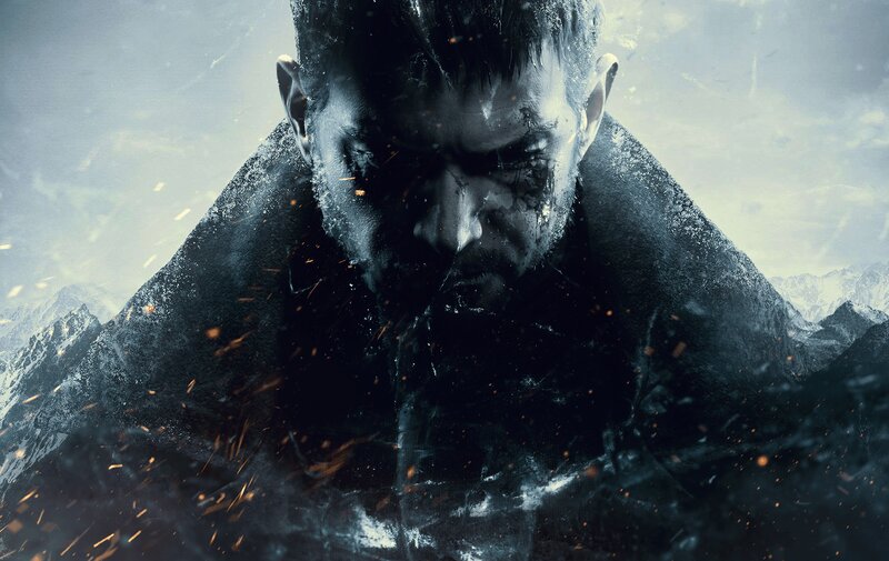 Man in Snowy Mountains