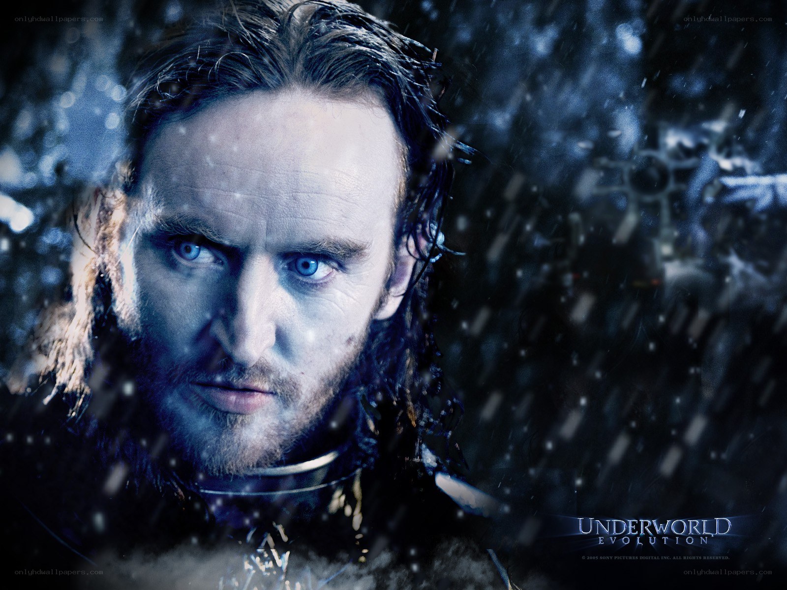 Man in snowy storm