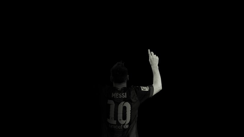 Man in Soccer Jersey — Black, Dramatic