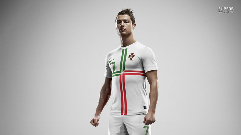 Man in Soccer Jersey — White