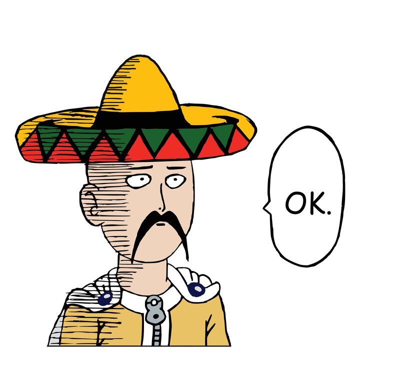 Man in Sombrero — Yellow