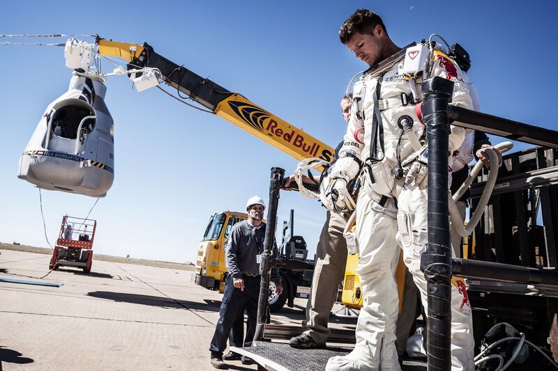 Man in Spacesuit — White, Dramatic