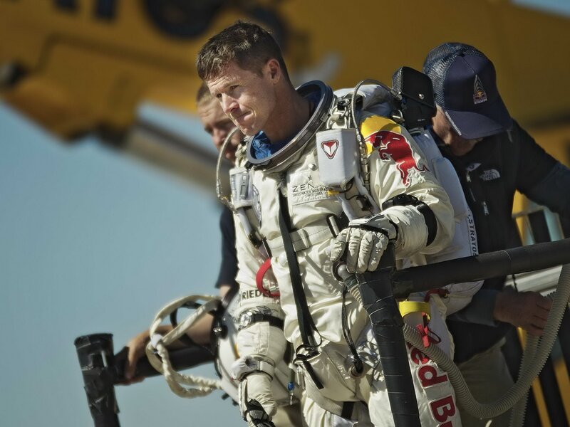 Man in Spacesuit — White, Serious, Afternoon