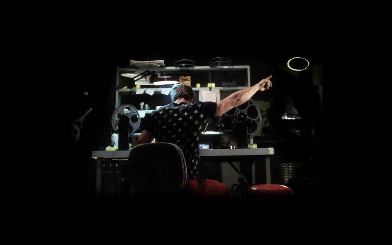 Man in Star-patterned Shirt — Black, Dramatic