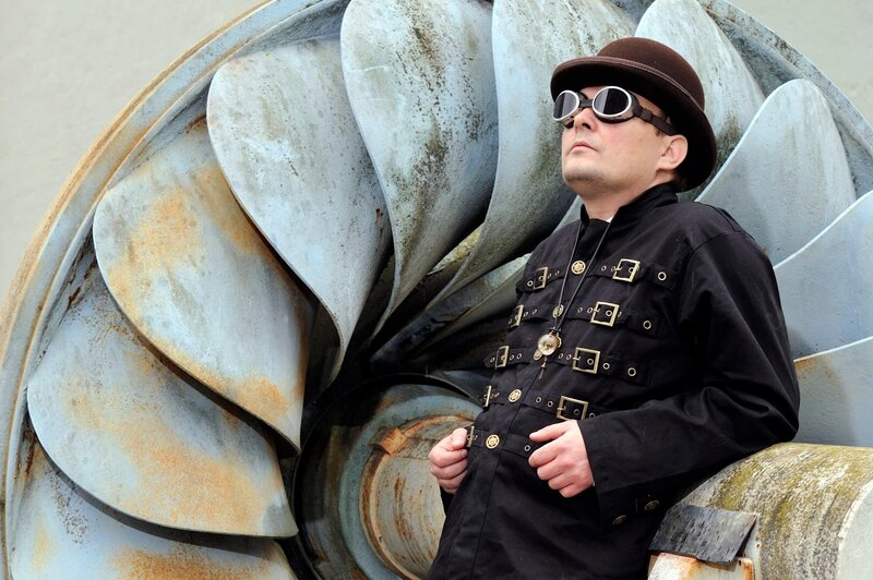 man in steampunk attire